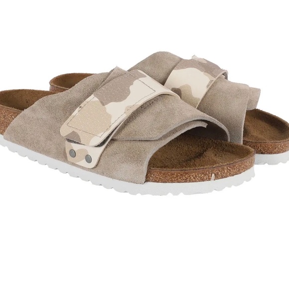 Birkenstock Kyoto Gray Taupe Suede Camouflage SZ 41 NWOB main image 6